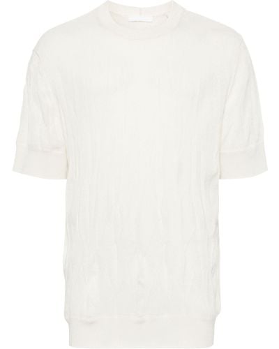 Helmut Lang Crinkled Wool T-shirt - White