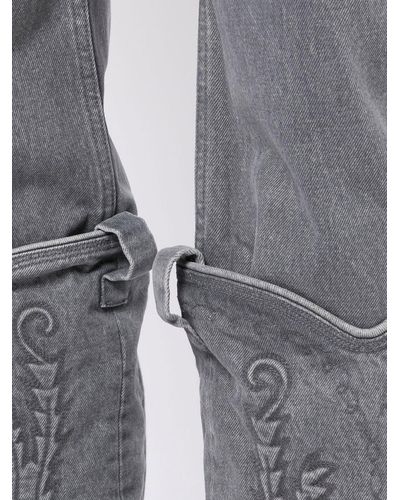 Y. Project Cowboy-Cuff Jeans - Grey