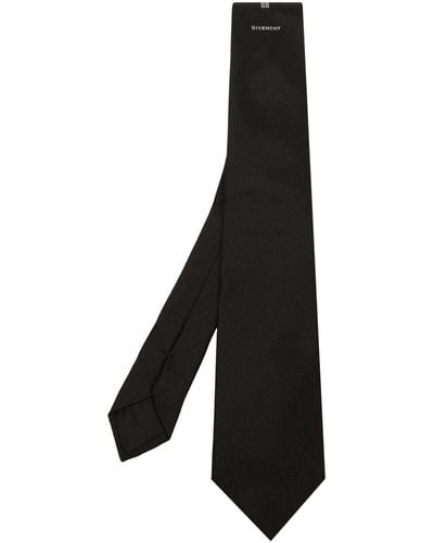 Givenchy 4g Logo-embroidered Tie - Black