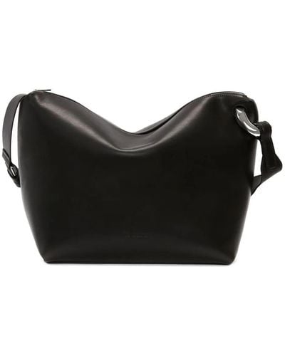 JW Anderson Corner Leather Crossbody Bag - Black