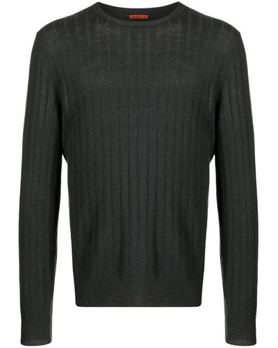 Barena Ribbed-knit Linen-cotton Sweater - Black