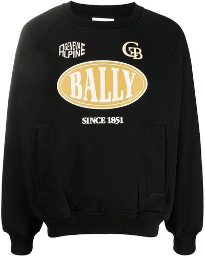 Bally Logo-print Cotton Sweatshirt - Black