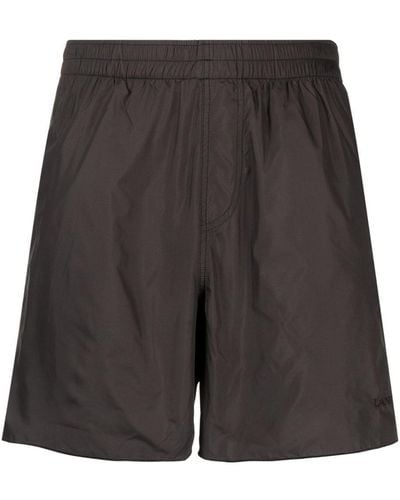 Lanvin Elastic-waistband Swim Shorts - Gray