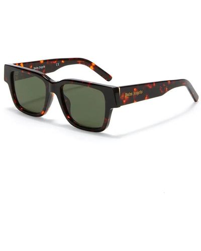 Palm Angels Newport Square-frame Sunglasses - Green