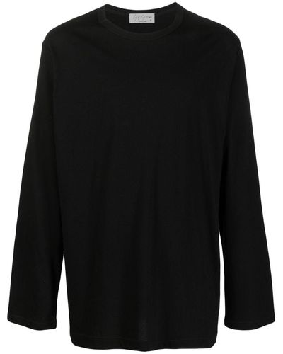 Yohji Yamamoto Long-sleeved Cotton T-shirt - Black