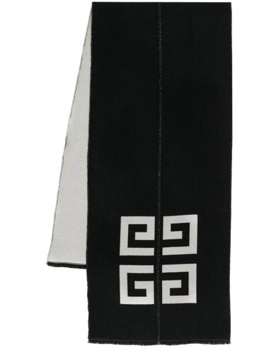 Givenchy 4g Logo-intarsia Scarf - Black