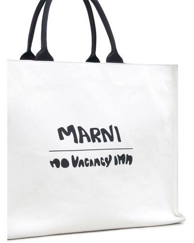 Marni Logo-print Shoulder Bag - White