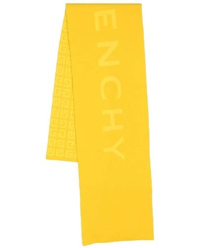 Givenchy Reversible Logo-Intarsia Scarf - Yellow