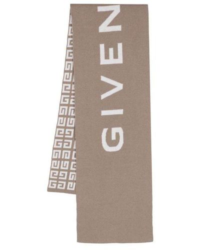 Givenchy Reversible Logo-intarsia Scarf - Natural