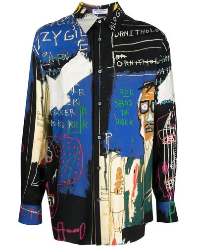 Honey Fucking Dijon X Basquiat Graphic-print Shirt - Blue