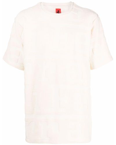 Ferrari White Cotton Blend T-shirt
