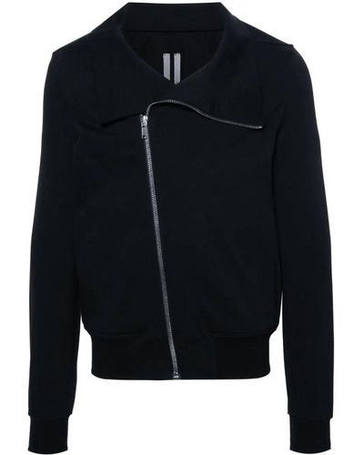 Rick Owens Off-centre-fastening Zipped Sweatshirt - Black