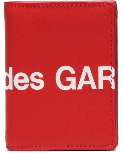 Comme des Garçons Logo-print Bi-fold Wallet - Red
