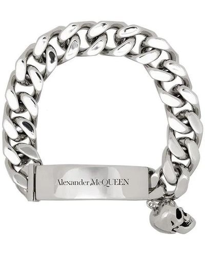 Alexander McQueen Skull Charm Link Bracelet - Metallic