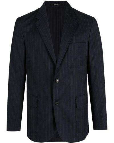 Dunhill Pinstripe Single-breasted Blazer - Blue