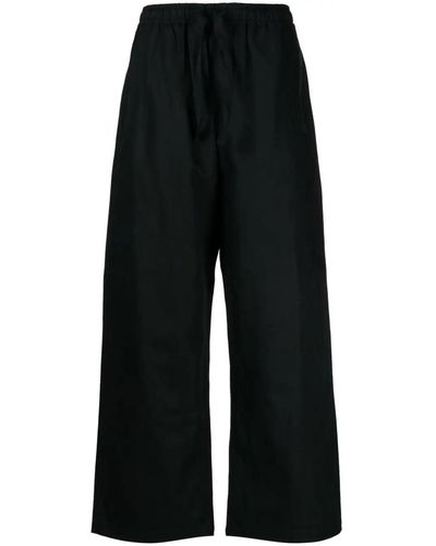 Maharishi High-waist Wide-leg Pants - Black