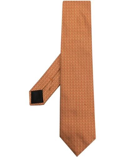 Givenchy 4g-jacquard Silk Tie - Brown