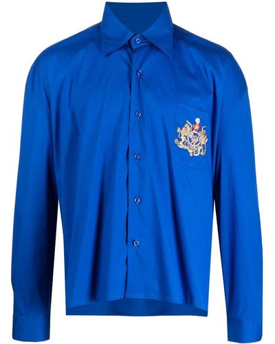 Liberal Youth Ministry Embroidered Long-sleeve Shirt - Blue