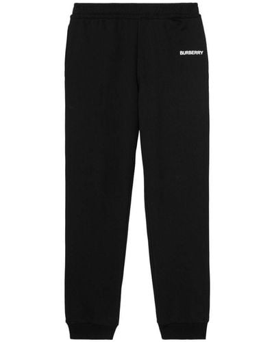 Burberry Cotton Logo Sweatpants - Black
