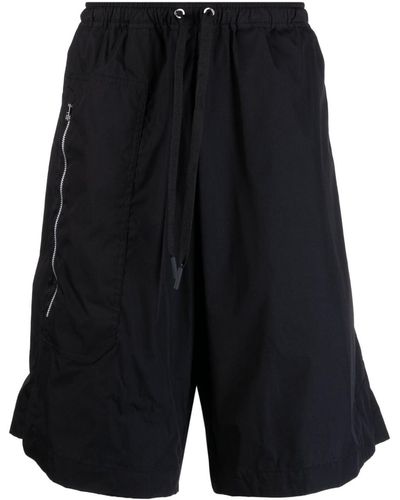 JORDANLUCA Elasticated Drawstring Track Shorts - Black