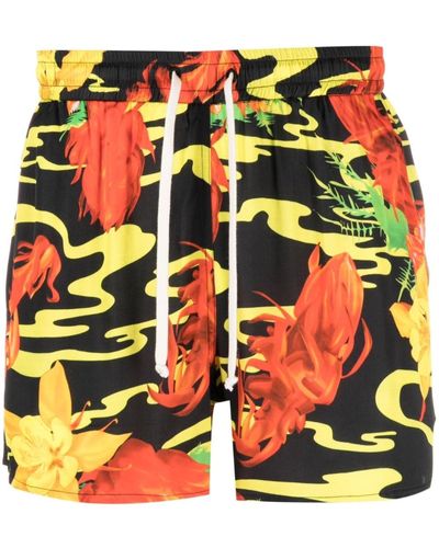 Phipps Floral-print Deck Shorts - Orange