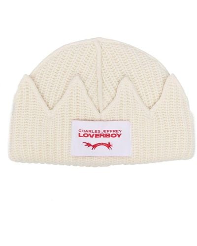 Charles Jeffrey Crown Chunky-knit Beanie - Natural