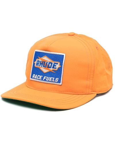 Rhude Logo-patch Baseball Cap - Orange