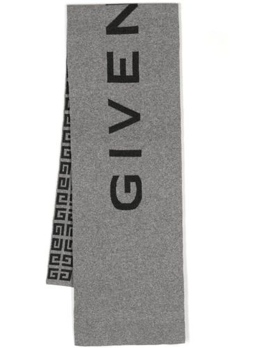 Givenchy Reversible Logo-intarsia Scarf - Gray