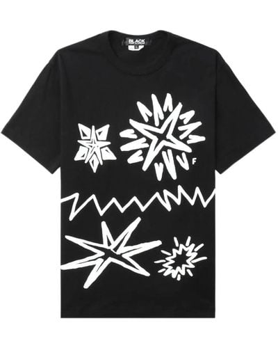 COMME DES GARÇON BLACK Printed Short-Sleeve T-Shirt - Black