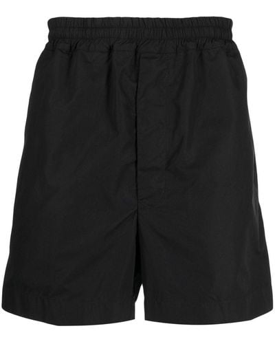 Ann Demeulemeester Elasticated-waistband Cotton Shorts - Black