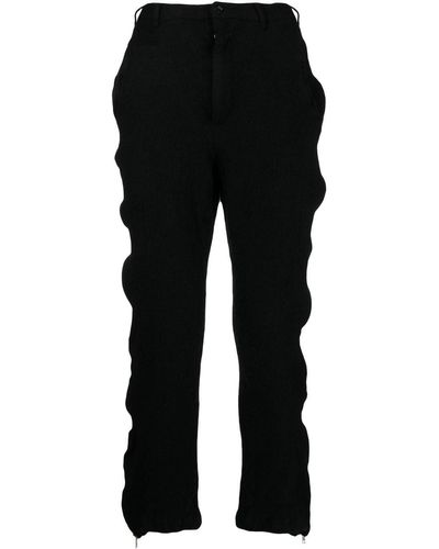 COMME DES GARÇON BLACK Zipper-Trim Trousers - Black