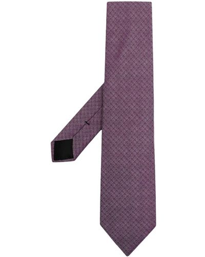 Givenchy 4G Monogram-Pattern Silk Tie - Purple