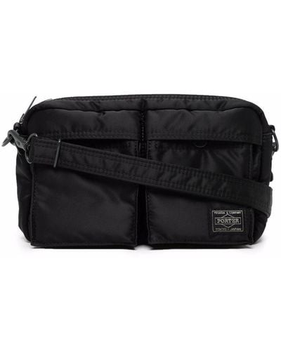 Porter-Yoshida and Co Pocketed Shoulder Bag - Black