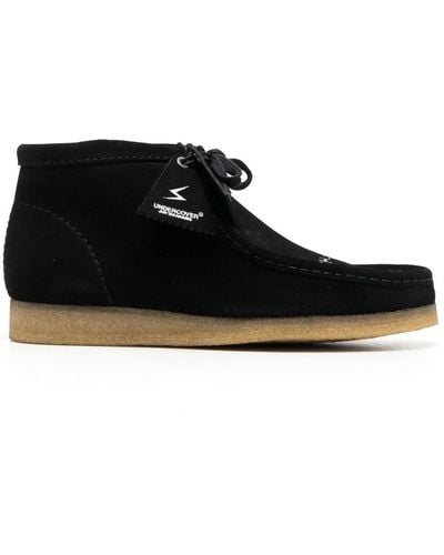 Undercover X Clarks Wallaby Chaos/balance Ankle Boots - Black