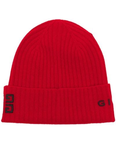 Givenchy 4g-motif Logo-embroidered Wool-blend Beanie