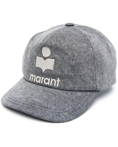 Isabel Marant Embroidered-Logo Baseball Cap - Gray