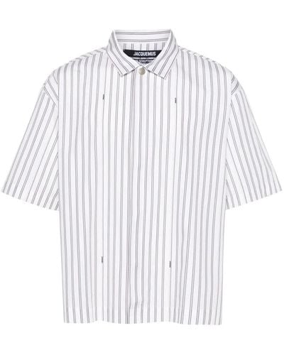 Jacquemus Striped Cotton Shirt - White