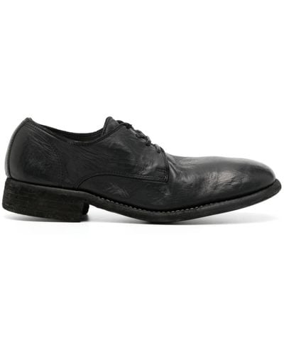 Guidi Horse-leather Derby Shoes - Black