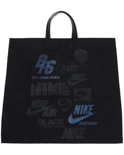 COMME DES GARÇON BLACK X Nike Logo-Print Tote Bag - Black