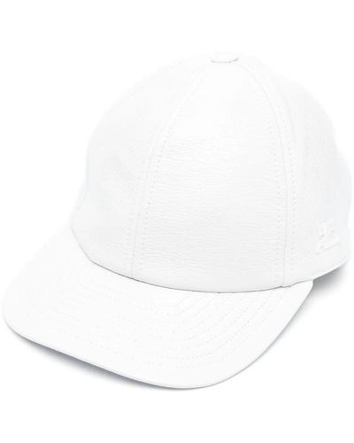 Courreges Logo-embroidered Cotton Cap - White