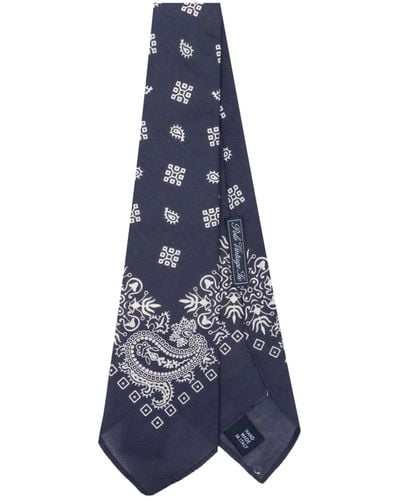 Polo Ralph Lauren Bandana-Print Cotton Tie - Blue