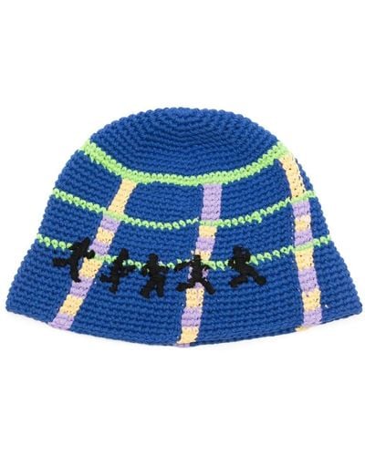 Kidsuper Running Crochet Sun Hat - Blue
