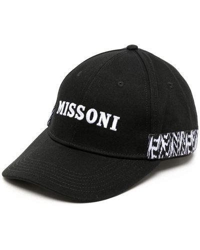 Missoni Logo-embroidered Cotton Hat - Black