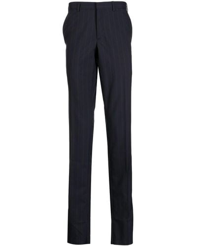 Brioni Striped Straight-leg Pants - Blue