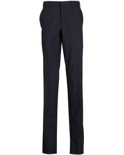 Brioni Striped Straight-leg Trousers - Blue