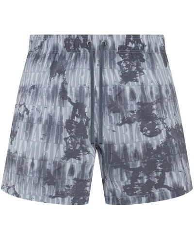 Amiri Tie-dye Pattern Swim Shorts - Blue