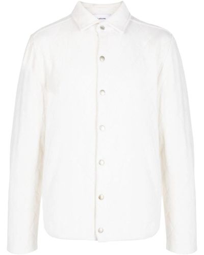 Lardini Pointelle-knit Buttoned Jacket - White
