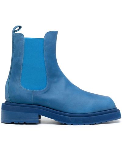 Eckhaus Latta Mike 50mm Square-top Ankle Boots - Blue