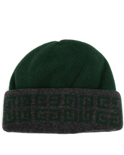 Givenchy Logo Intarsia-knit Beanie - Green