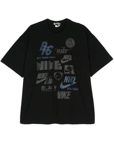 COMME DES GARÇON BLACK X Nike Multiple-Logos T-Shirt - Black